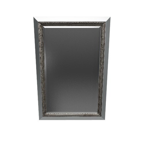 allen + roth 24-in W x 36-in H Metal Leaf Beveled Wall Mirror LOW14411 ...