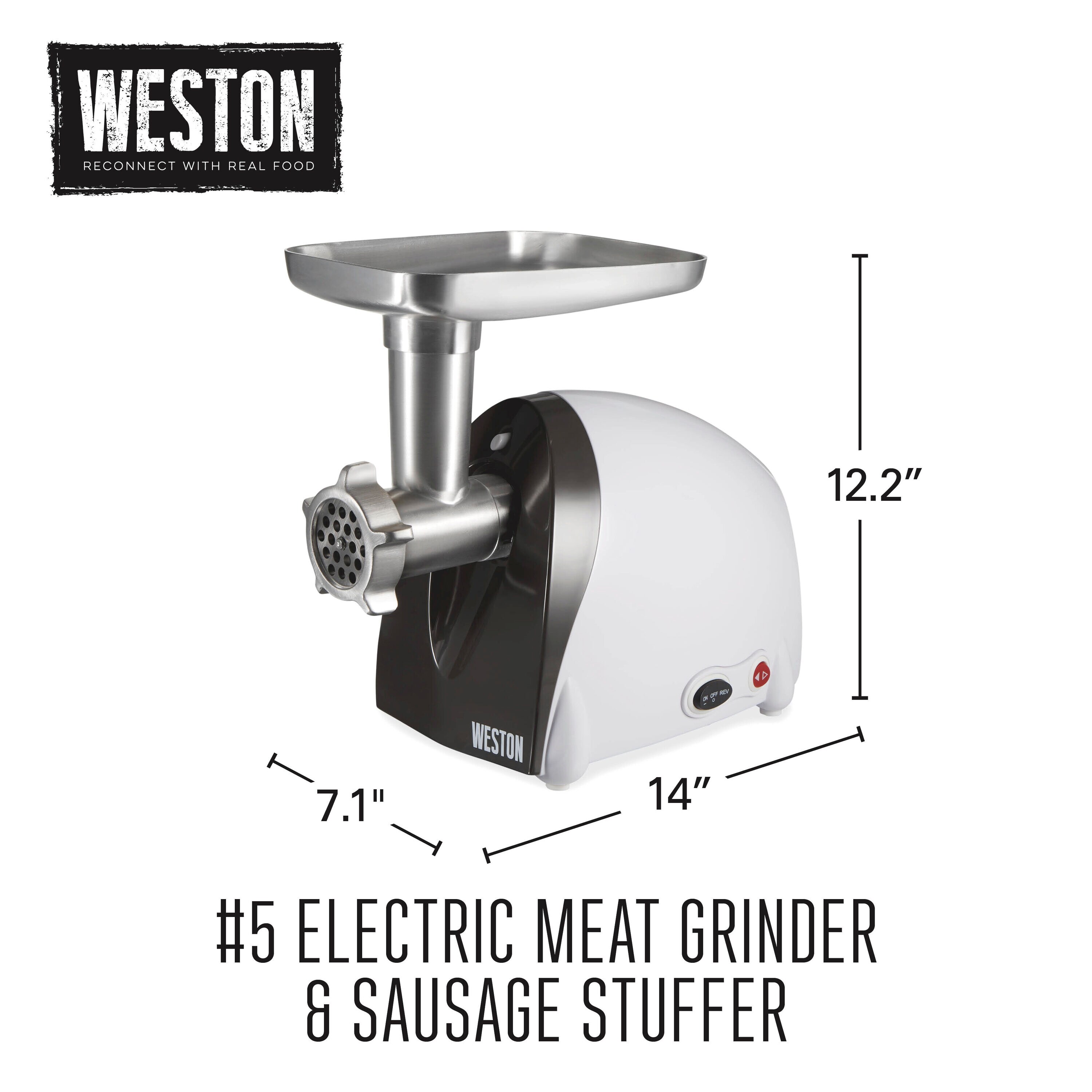 Weston No. 8 Electric Meat Grinder & Sausage Stuffer