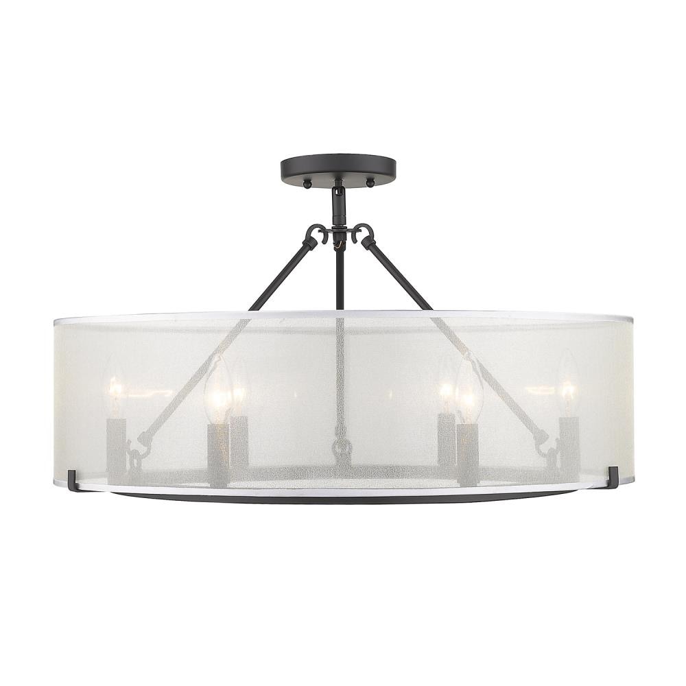 Golden Lighting 5019-6SF BLK flushmounts - View #2
