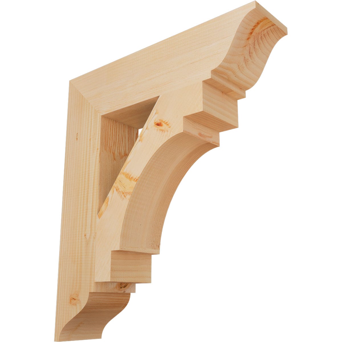 Ekena Millwork BKT06X26X30MRC01SDF Merced traditional smooth 5-1/2-in x 26-in x 30-in Douglas fir Brown Wood Standard bracket