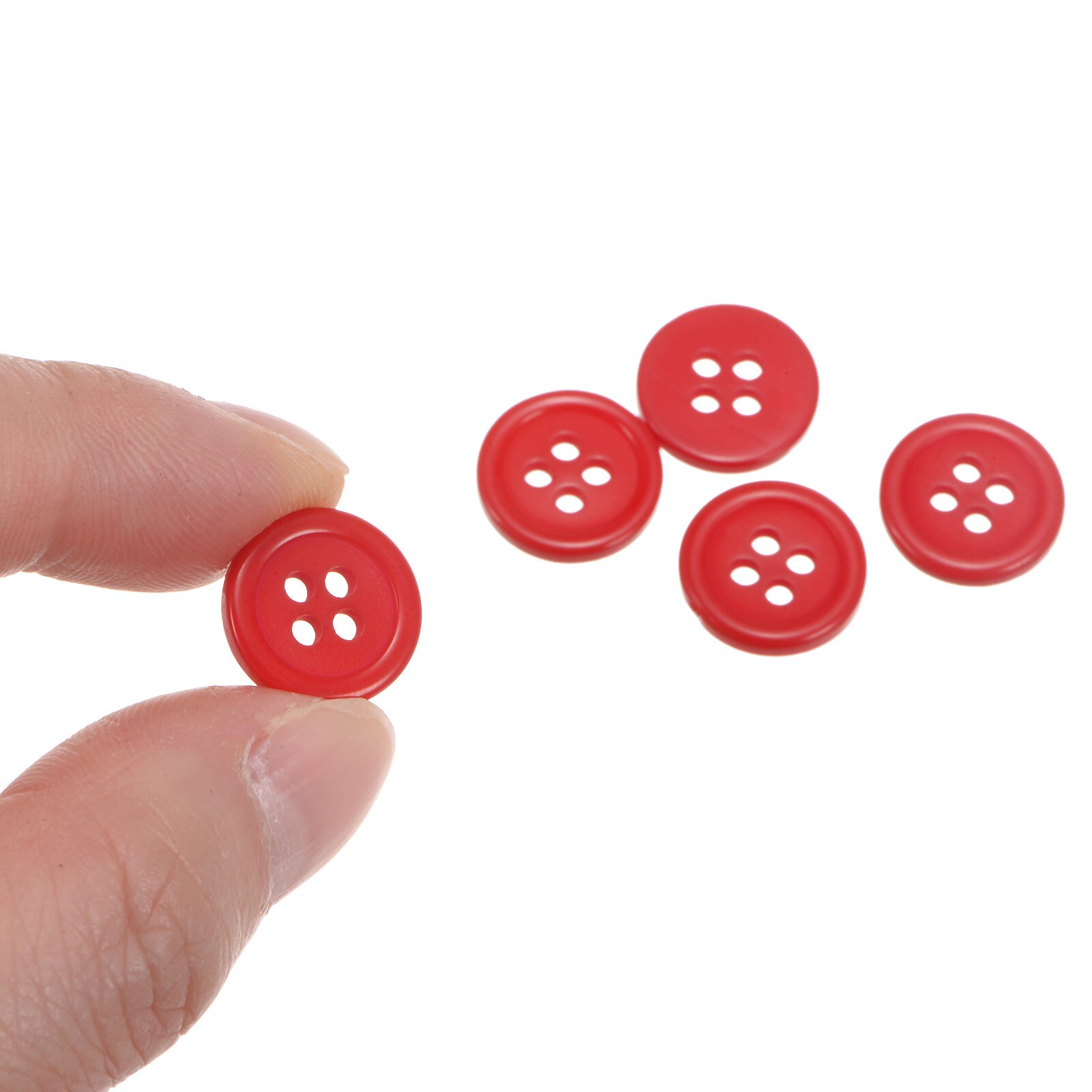 Harfington 50pcs 20L Sewing Buttons 1/2inch(12.5mm) Resin Round Flat 4 ...