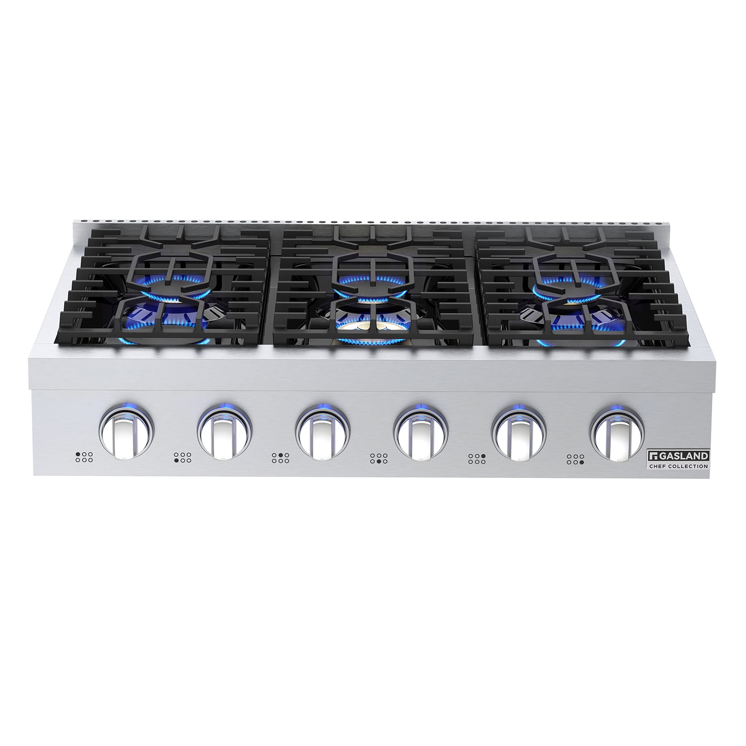 GASLAND PRO RT3606 Chef Collection 36-in 6 burners Black Gas Cooktop