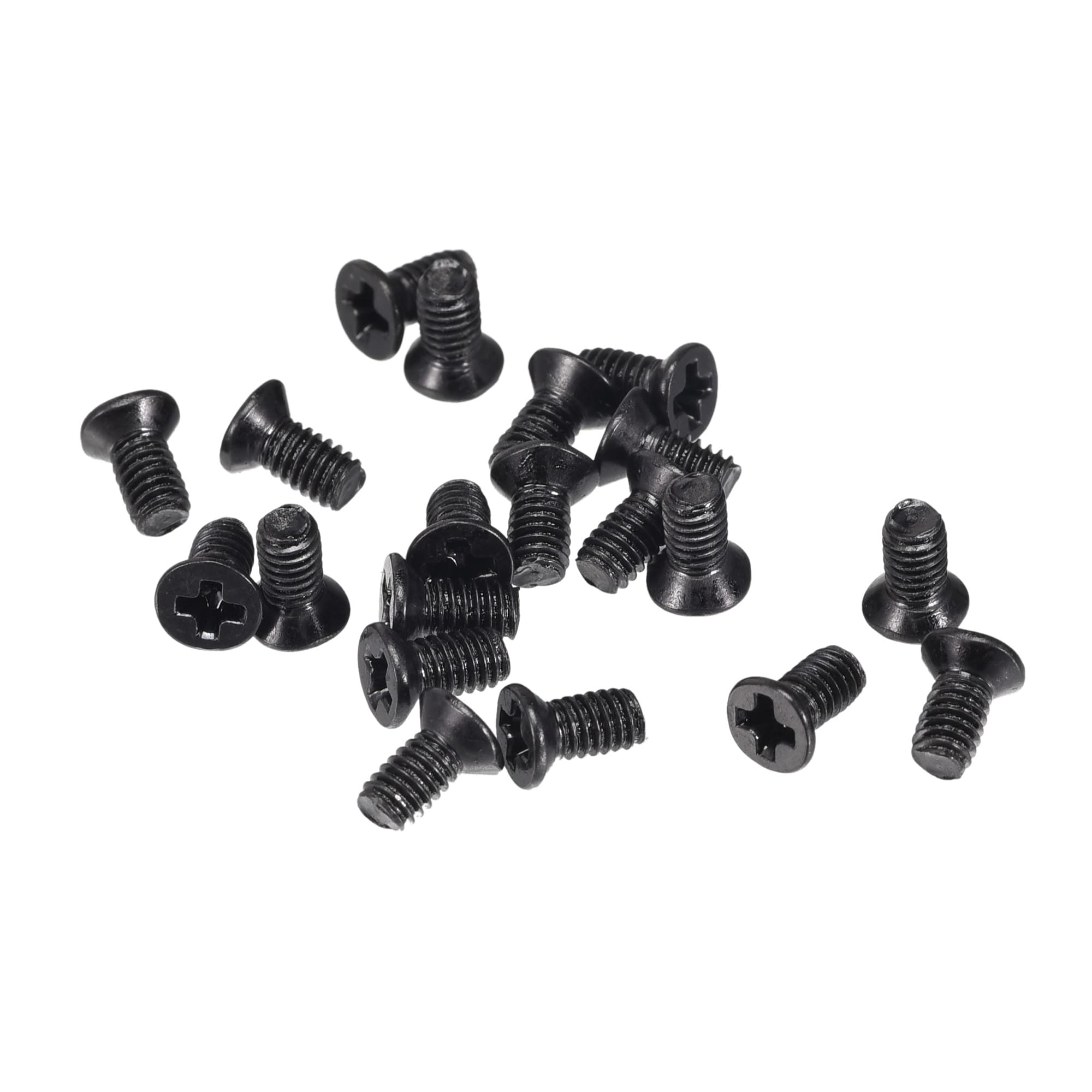 Unique Bargains M2.5 x 5mm Phillips Screw Fasteners Black for Laptop PC TV Fan Switch 500pcs #S26042000UX4879
