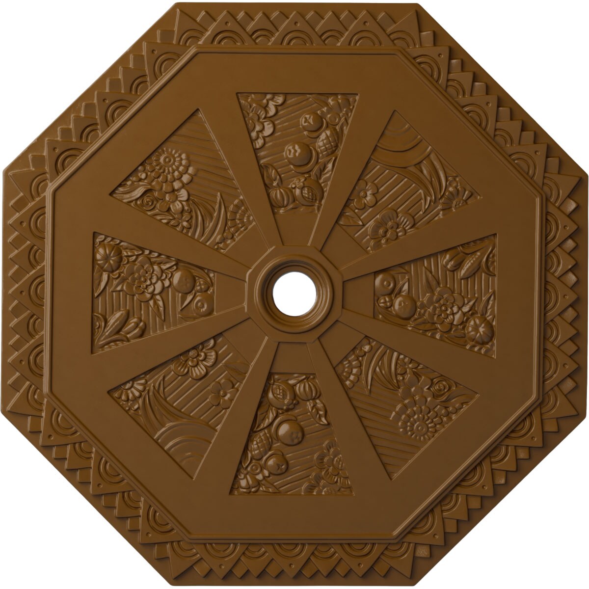 Ekena Millwork CM30SPSTF Spring Octagonal 29.125-in W x 29.125-in L Painted Smokey Topaz Polyurethane Whole Ceiling Medallion
