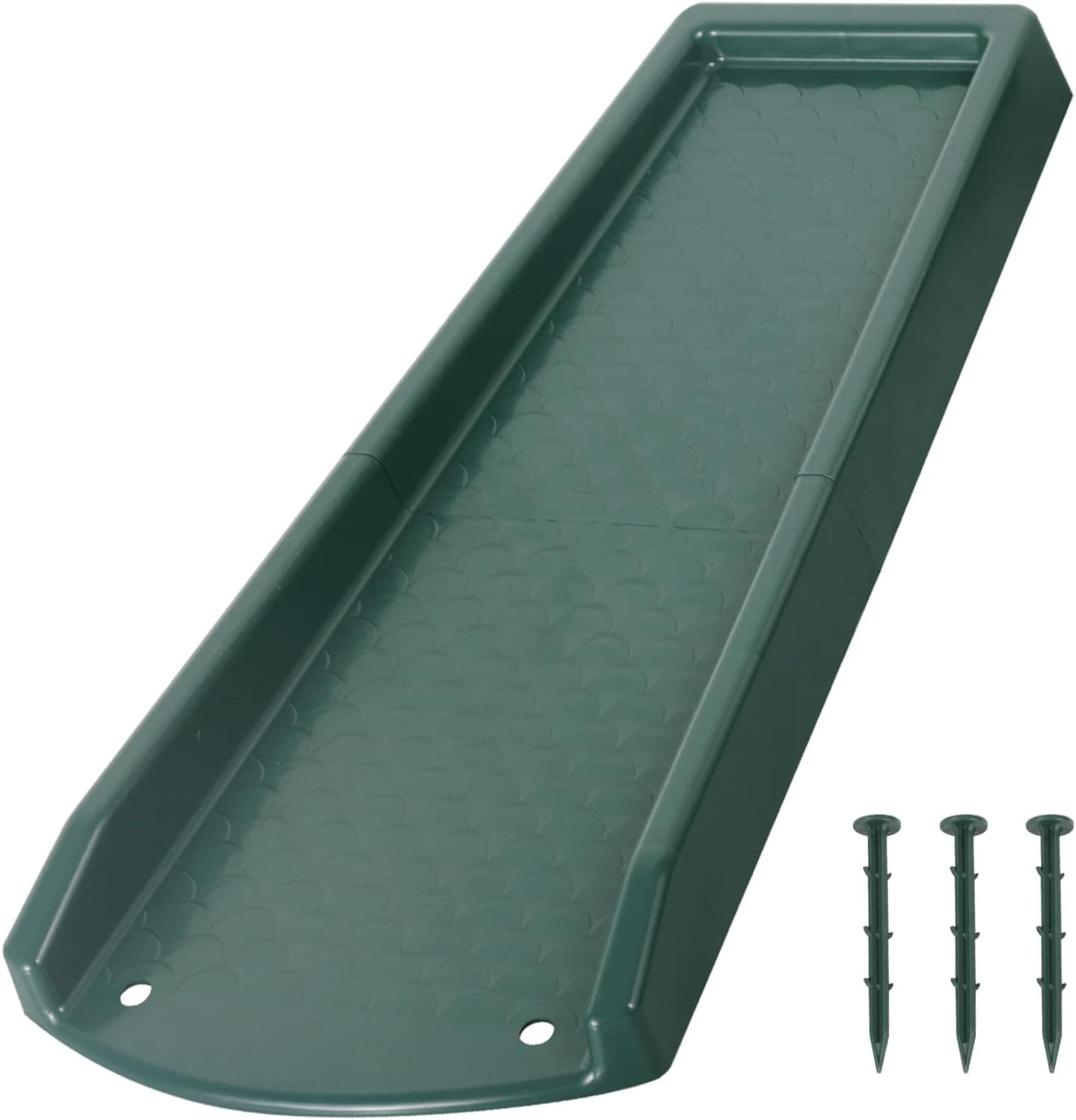 Plusgutter Rain Gutter Downspout Splash Block Gutter Downspout Extensions for Water Drainage 24ft Gutter Splash Guards Downspout Extender Fixable Down spout Drain Trays with PE Nails 1 Pack Green