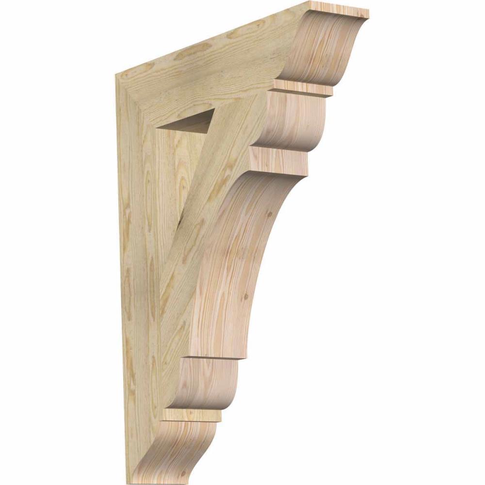 Ekena Millwork BKT06X28X36OLY01RDF Olympic traditional rough sawn 6-in x 28-in x 36-in Douglas fir Brown Wood Standard bracket
