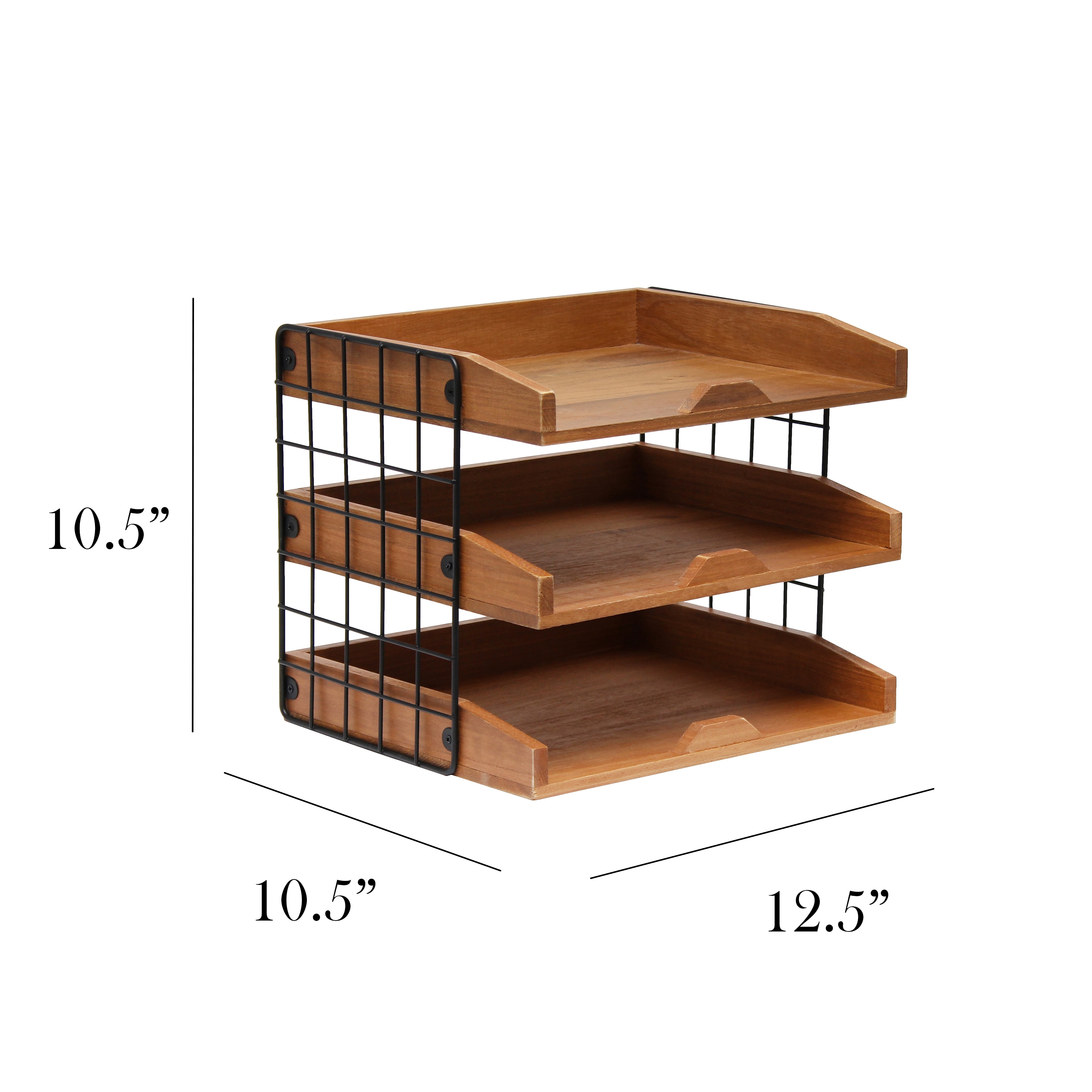 Wood Desktop Shelf Organizer with 2/3 Tiers, Assembled Countertop