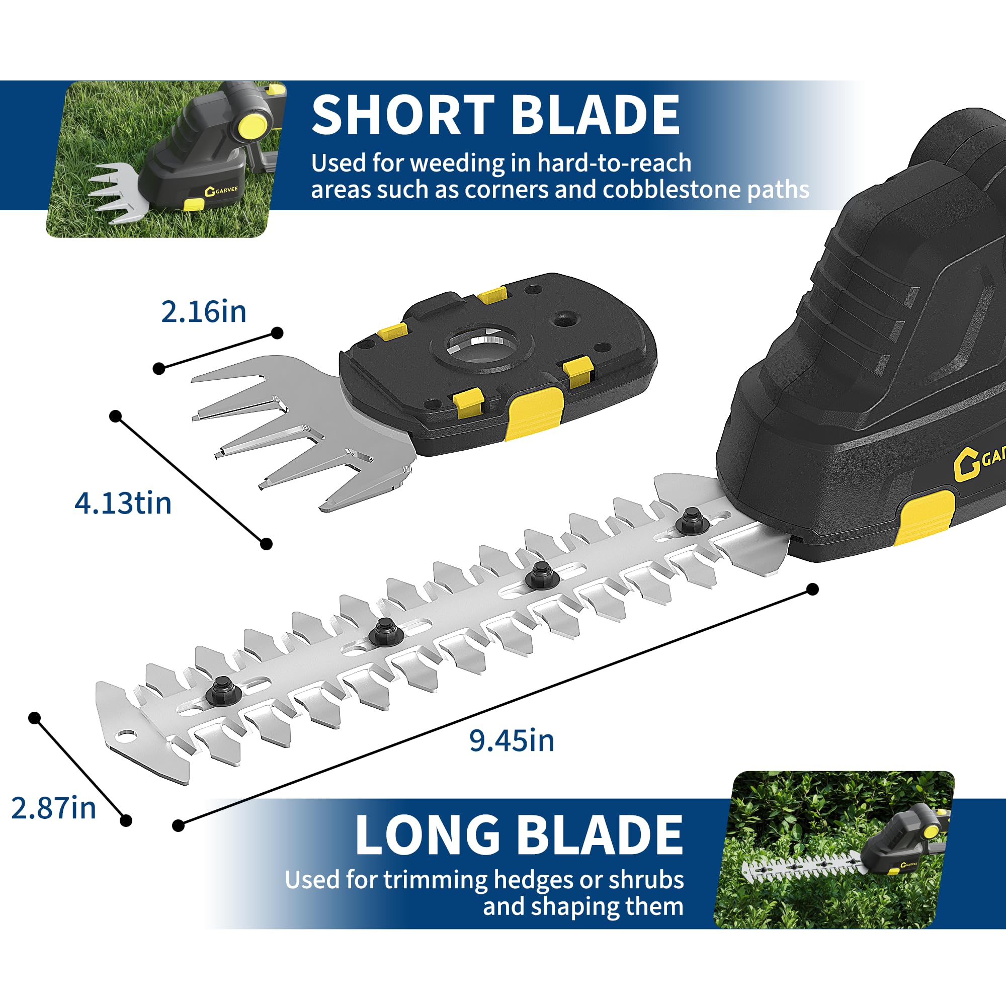 Garvee 47789012345678902 Cordless-Hedge-Trimmers - View #6