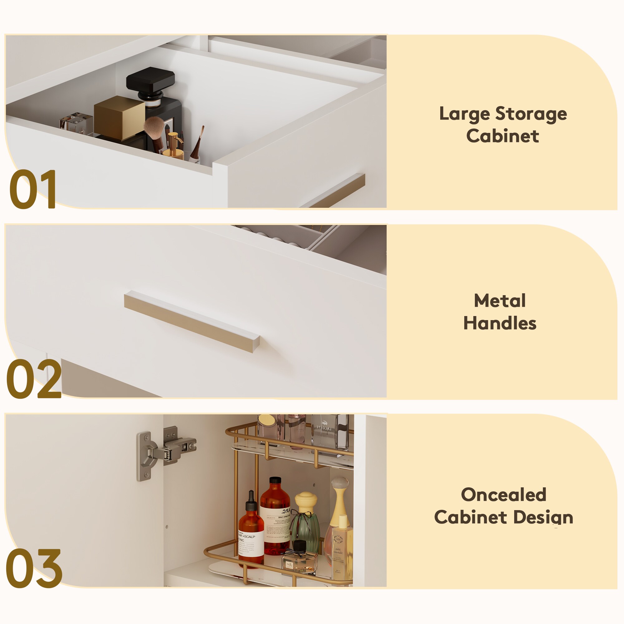 JEAREY SJSZT-WHITE Bedroom-Vanities - View #4