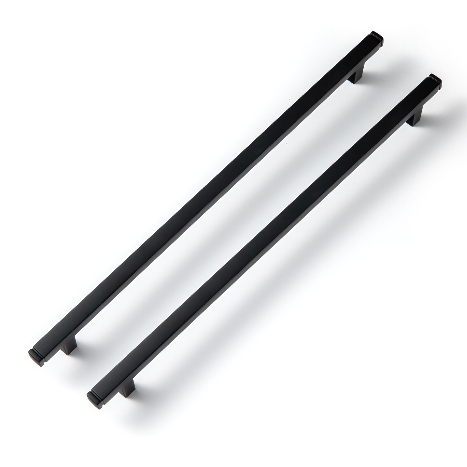 Miaokesen 1814B-256 10-1/16-in , 256mm Center to Center Matte Black Rectangular Handle 6 -Pack