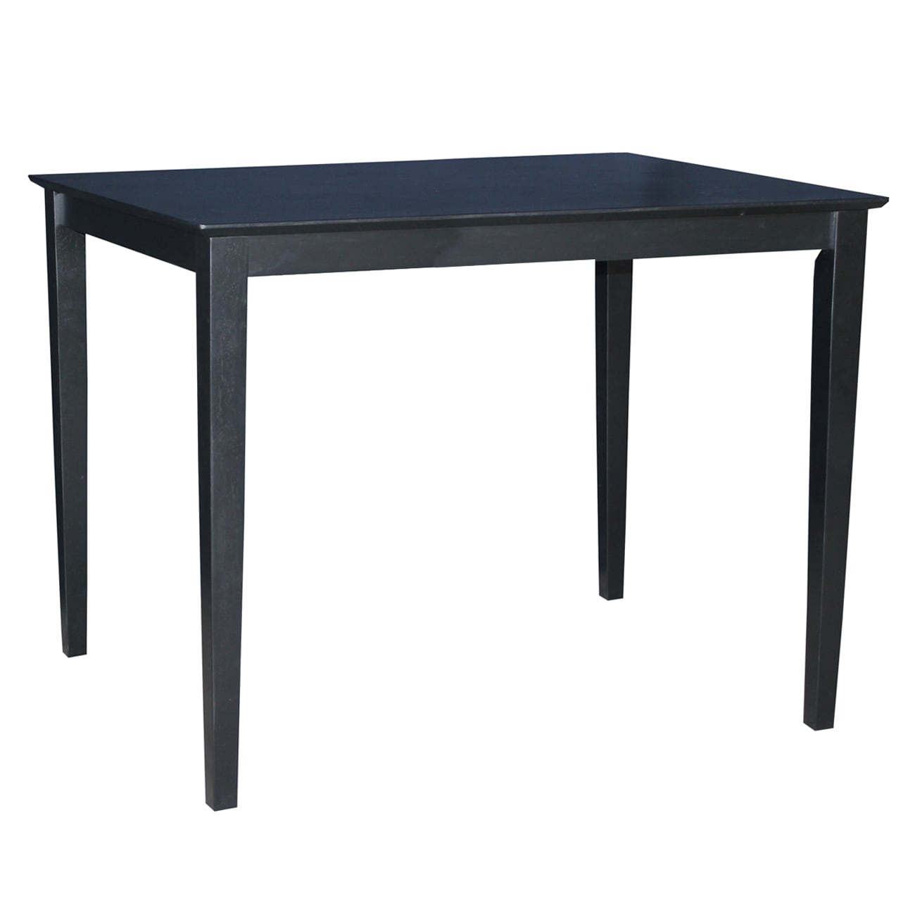International Concepts K46-3048-36S Black Traditional Counter Table, Wood with Black Wood 48-in L x 36-in H