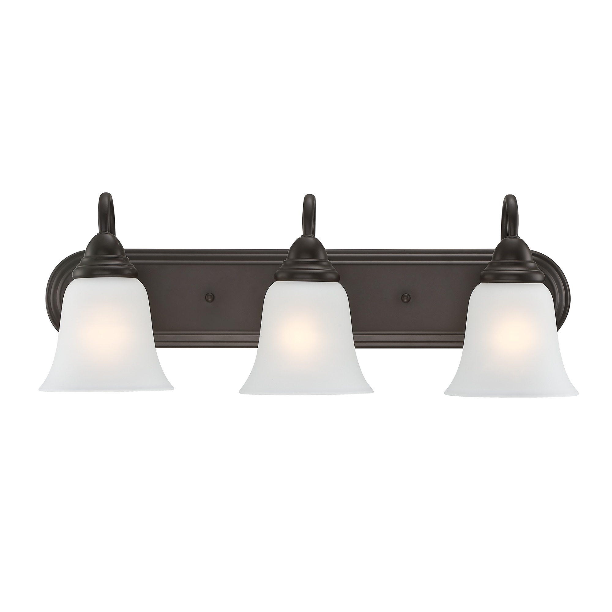 Project Source TC00931-B Shaker Park II 24-in 3 -Light Matte Bronze Traditional Vanity light bar