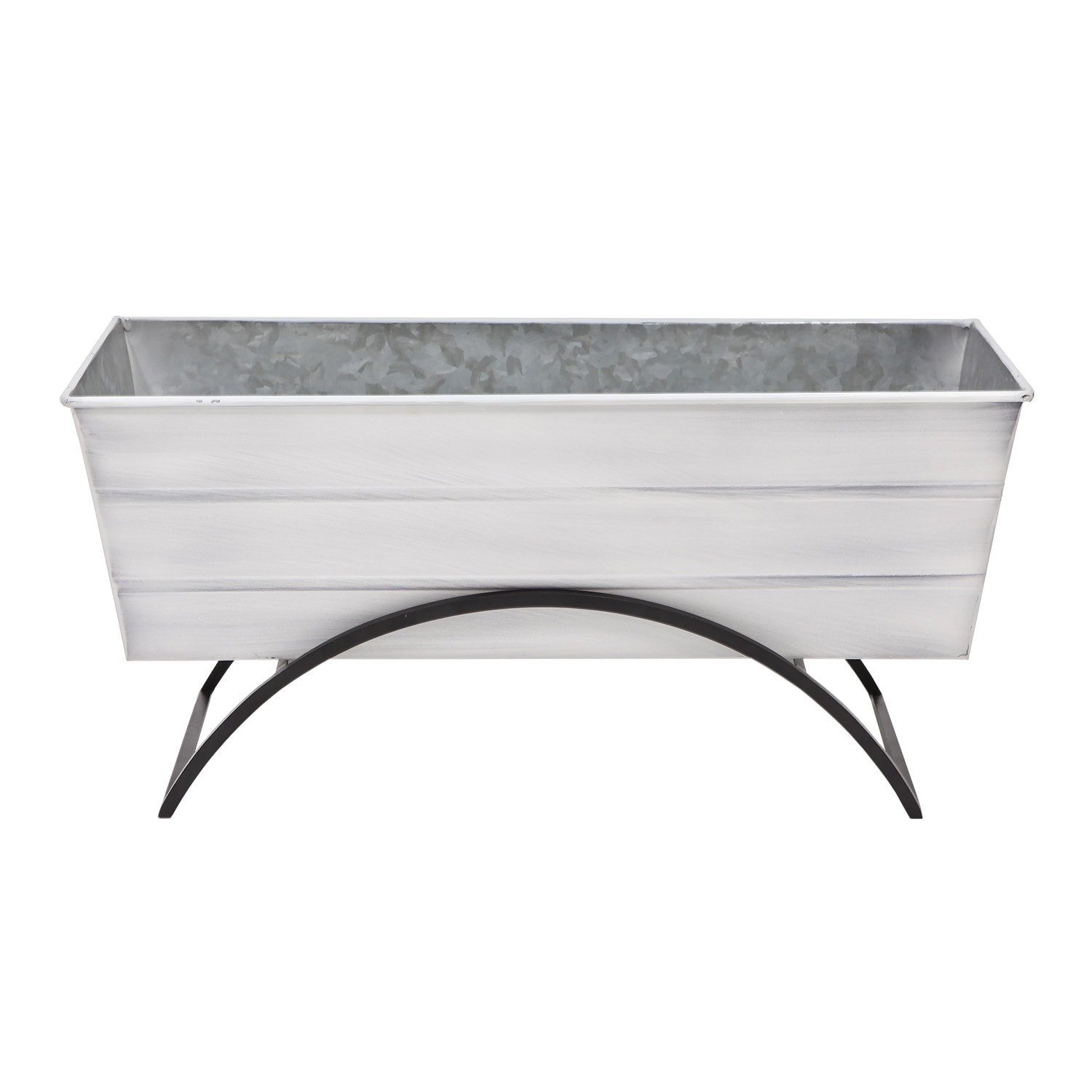 Minuteman International C-20W-S 11.5-in W x 11.5-in H x 11.5-in D White Metal Contemporary/Modern Indoor/Outdoor Window box Stand Included