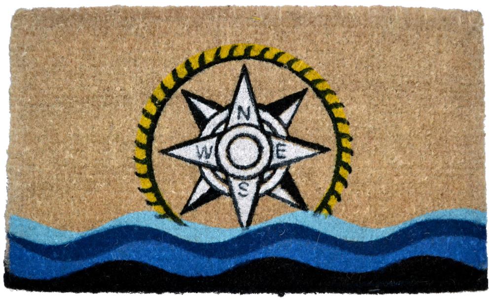Imports Decor 339BCM 1-1/2-ft x 2-1/2-ft Multi Color Coir Rectangular Outdoor Door Mat