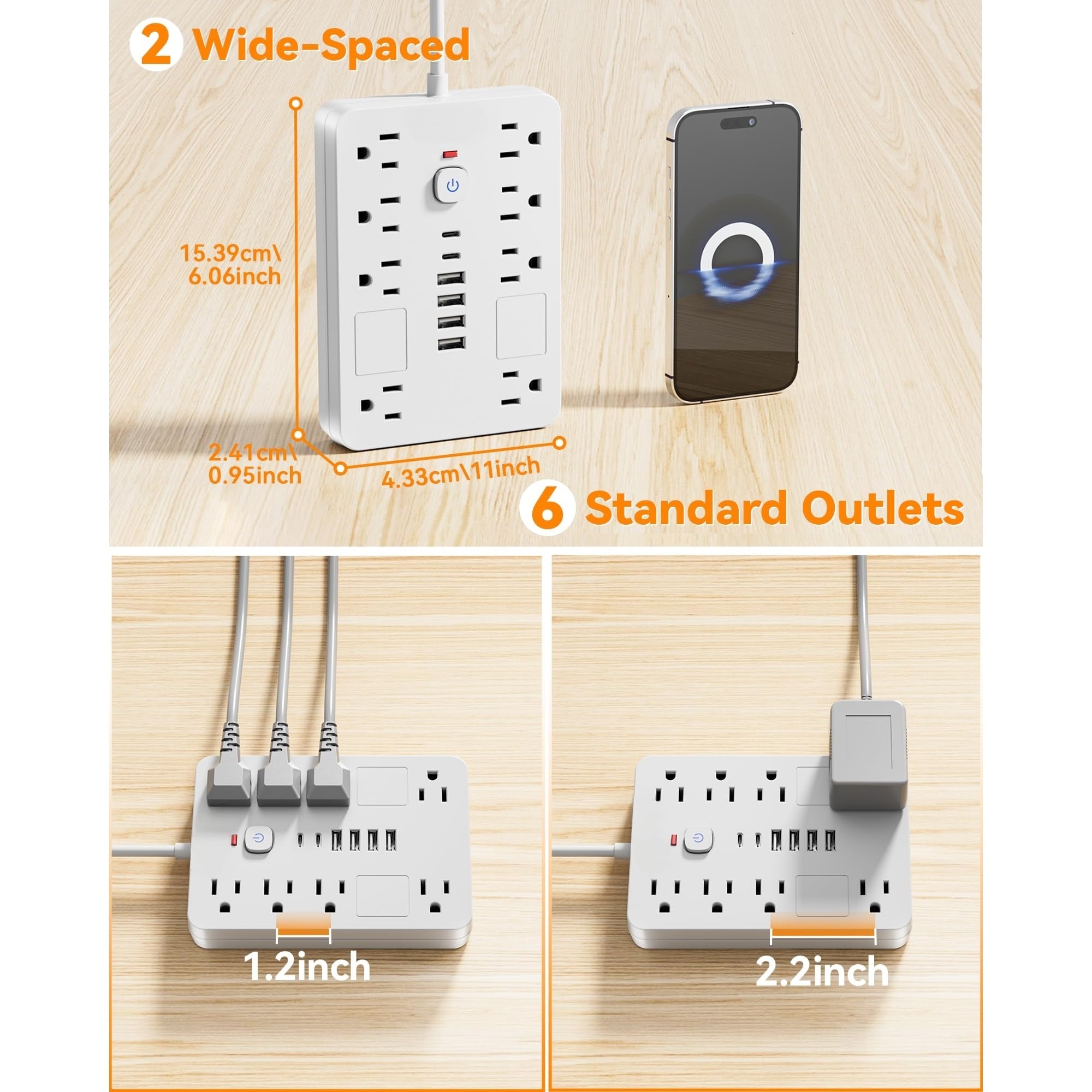 OGETFUUR L5LYH72826 Electrical-Power-Strips - View #5
