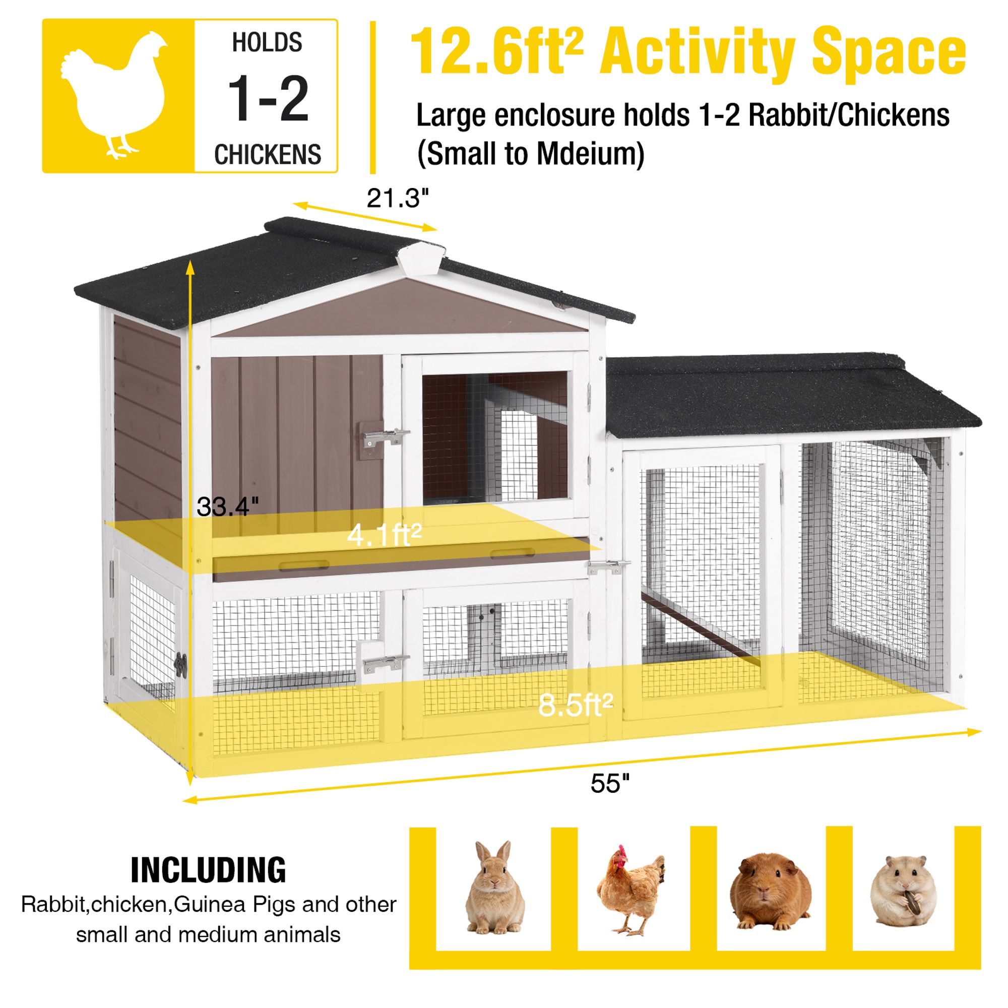 Aivituvin AIR02-B Chicken-Coops-Rabbit-Hutches - View #6