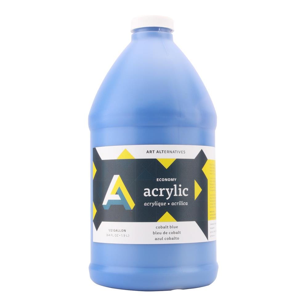 Art Alternatives AA91034 Acrylic Pre-tinted Tintable Low Odor Cobalt Blue Paint (Half-Gallon)