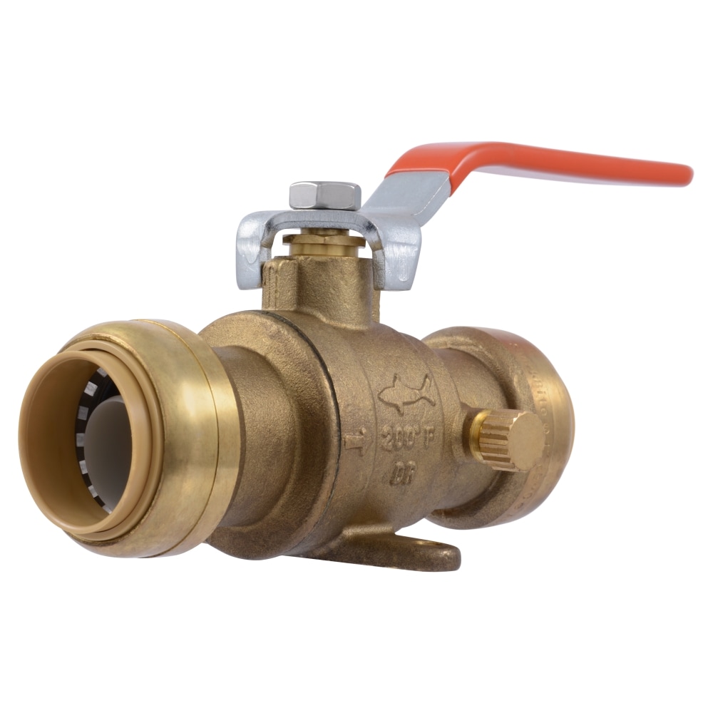 Sharkbite 1 DZR Brass Push 200 lb. Ball Valve 24617-0000LF