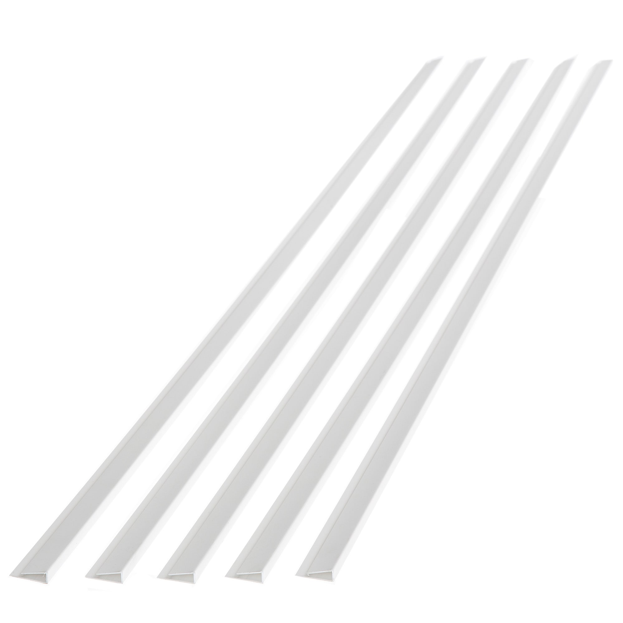 Fasade 13500 Large Profile J-Trim 0.33-in W x 47-in L Gloss White PVC J-shape Tile Edge Trim