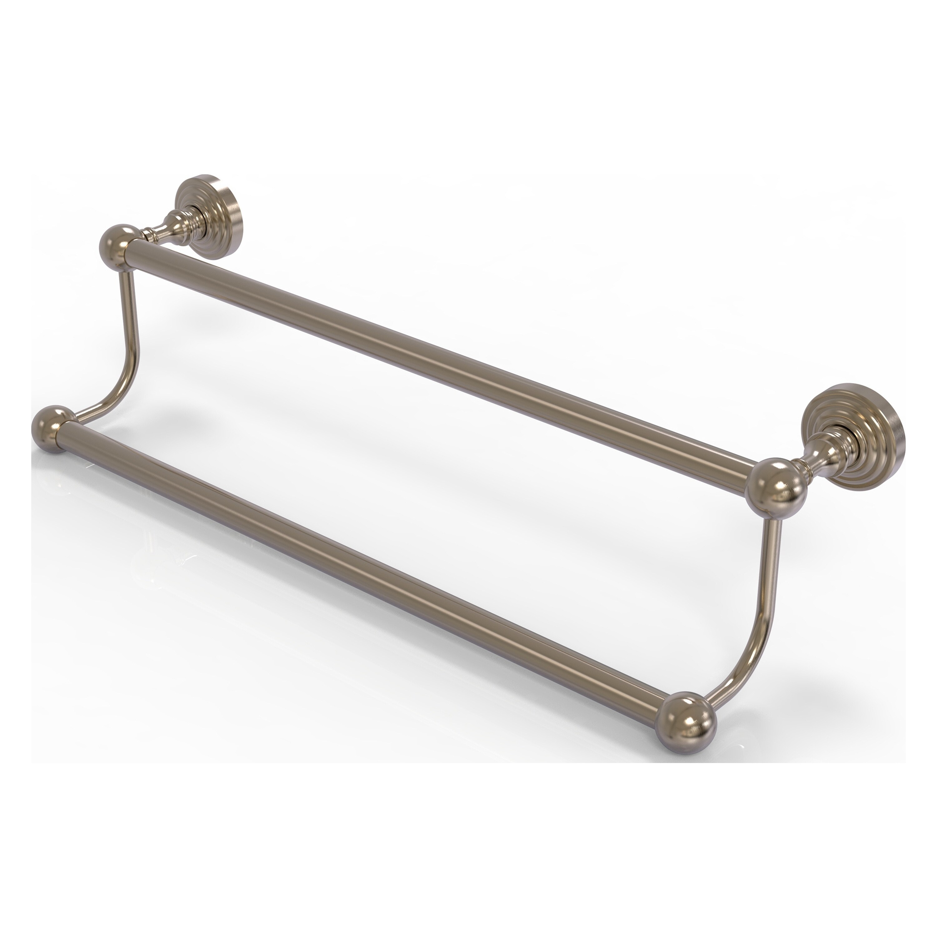Allied Brass WP-72/36-PEW Waverly Place 36-in double Antique Pewter Wall mount Double Towel Bar