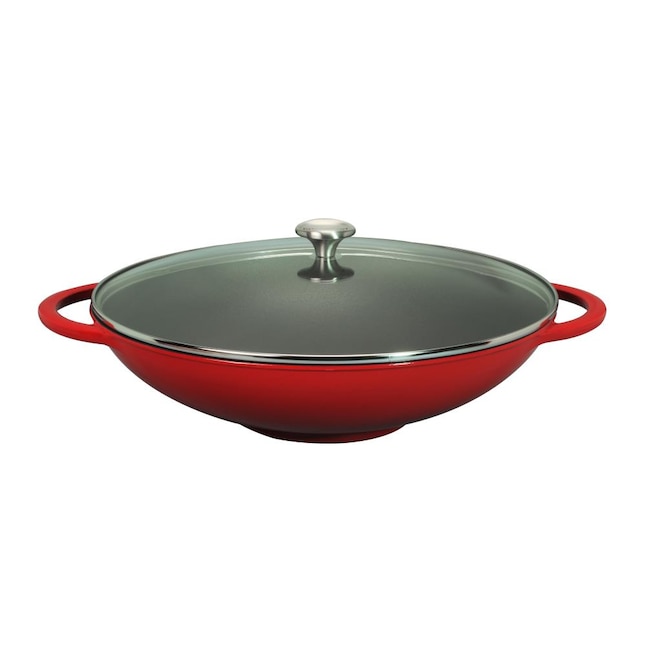 Chasseur Chasseur Cast Iron 15-in Cast Iron Wok with Lid in the Cooking  Pans & Skillets department at