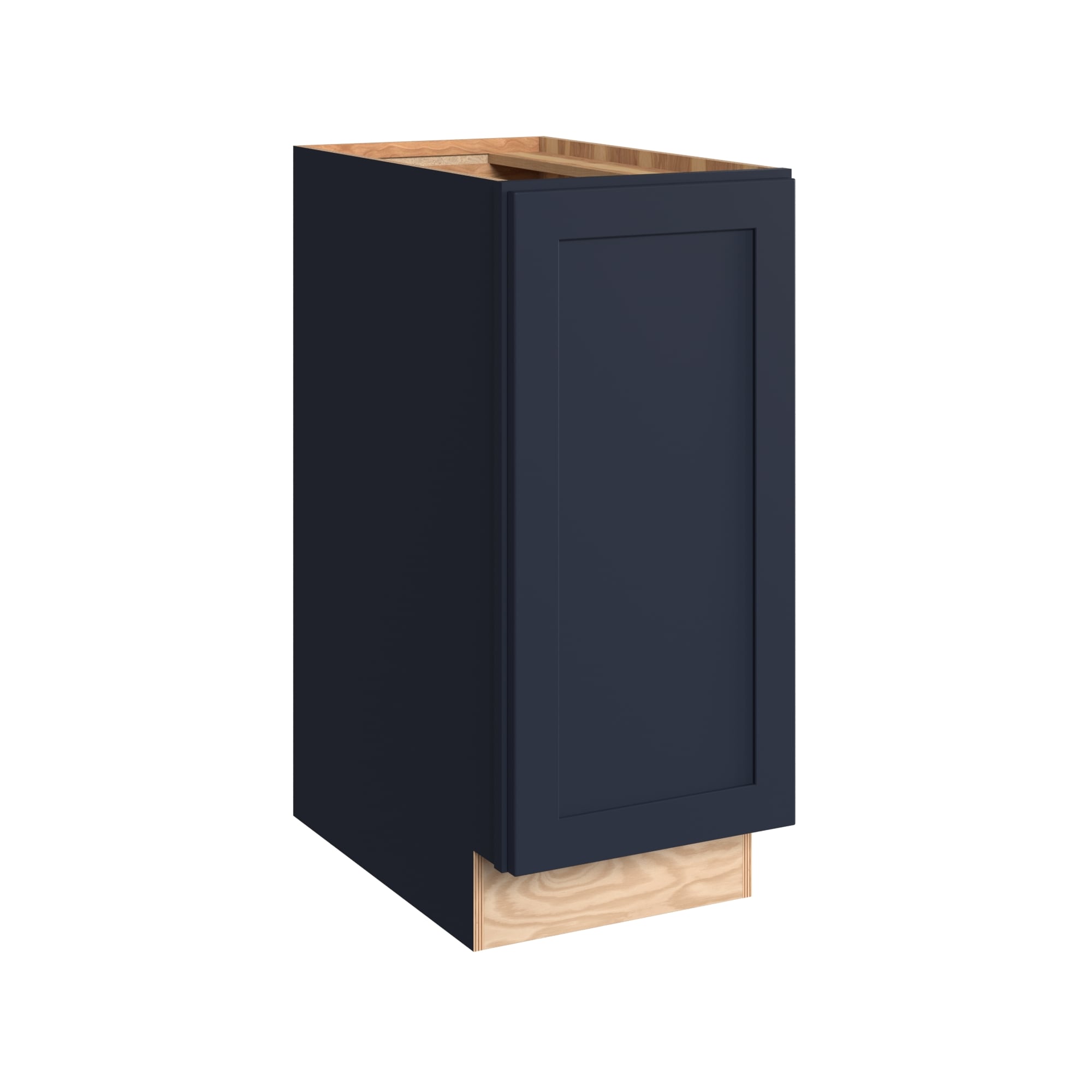 KraftMaid Momentum BWBB15.FHG77 Deveron 15-in W x 34.5-in H x 24-in D Midnight Pull-out wastebasket Base Fully assembled Plywood Cabinet (Recessed Panel Shaker)