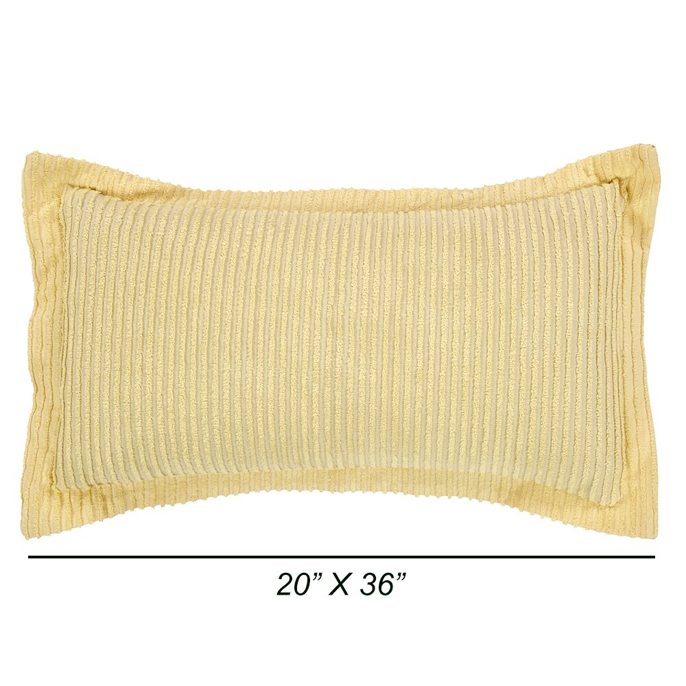 Better Trends Julian Yellow King Cotton Pillow Case in the Pillow Cases