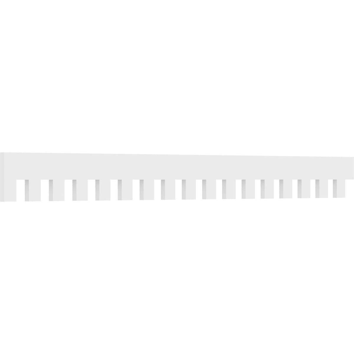 Ekena Millwork DENP08ELZ00 Elizabeth 8-in x 7-ft 6-in Unfinished PVC Crown Moulding