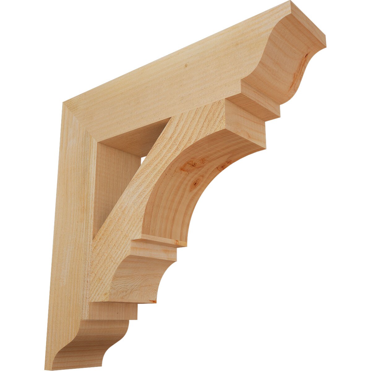 Ekena Millwork BKT04X18X18BOA01RDF Balboa traditional rough sawn 4-in x 18-in x 18-in Douglas fir Brown Wood Standard bracket