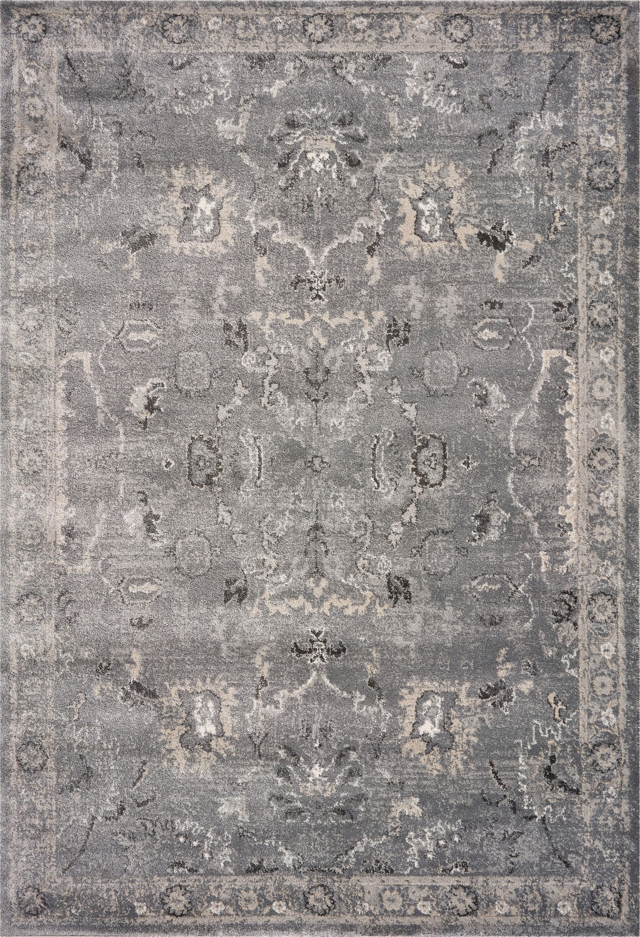 Everyday Woven EVE4708810X13 9 x 12 (ft) Polypropylene Grey Rectangular Indoor Medallion French Country Area rug