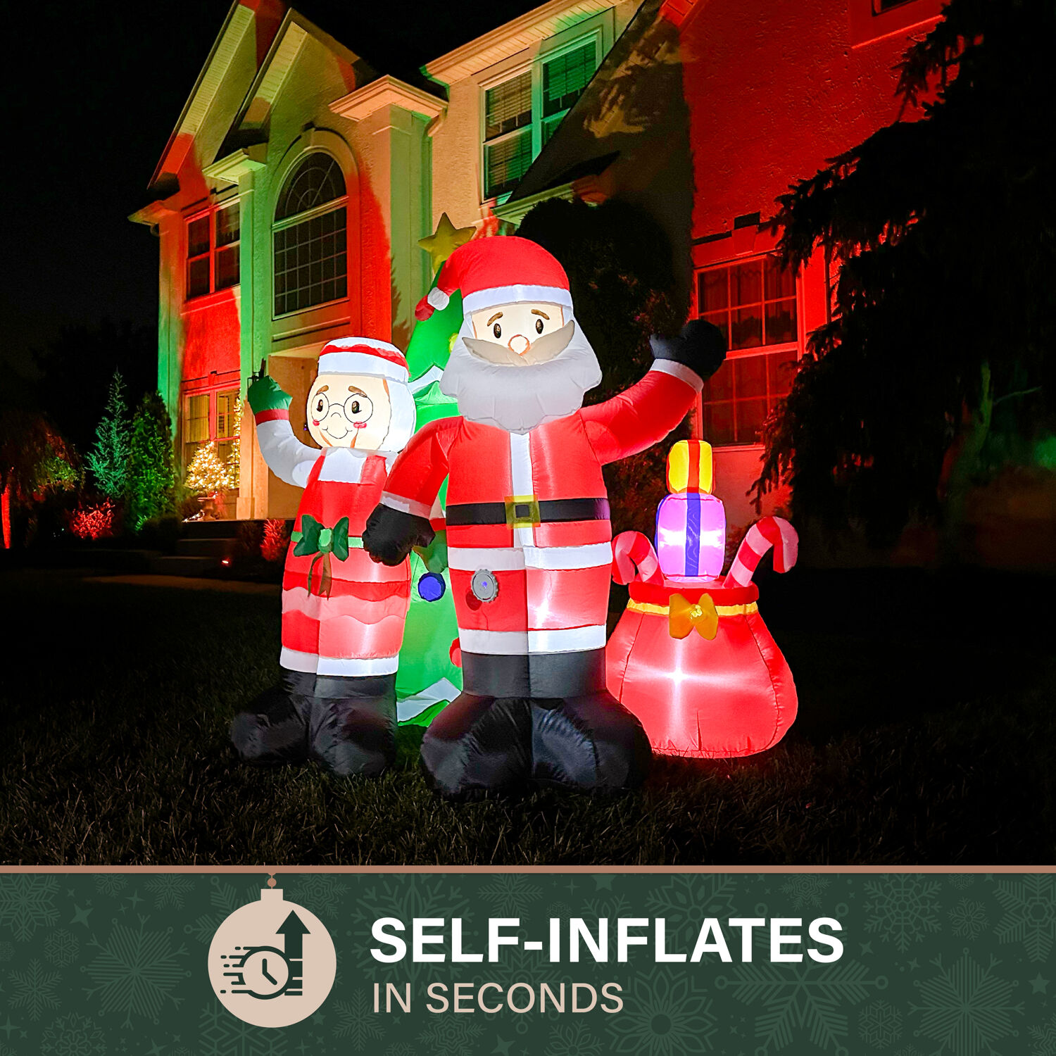 Fraser Hill Farm FHFMRMRSCLS061-L Christmas-Inflatables - View #4