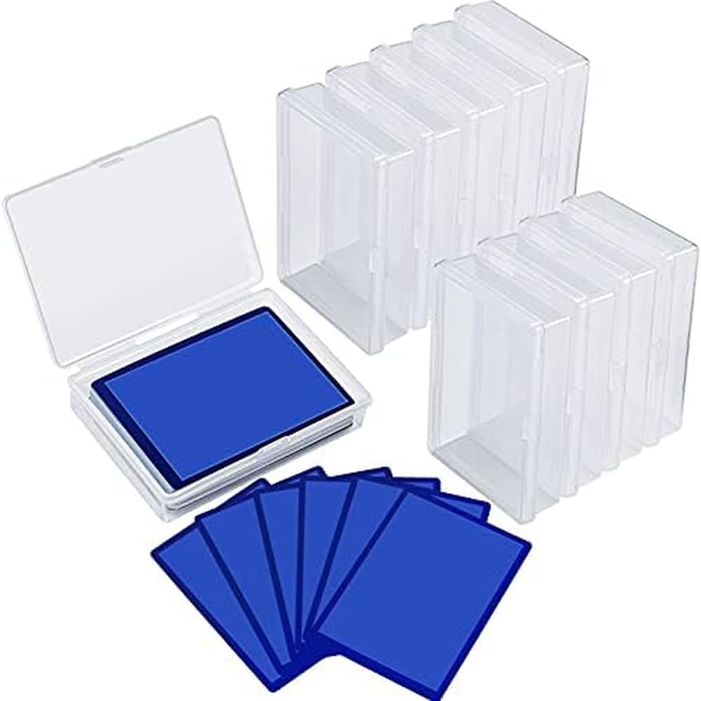 LAIFUCAM 36 pcs clear plastic trading card cases storage box organizers for gaming collectible cards shatter resistant stackable design fits #LLA0629A101