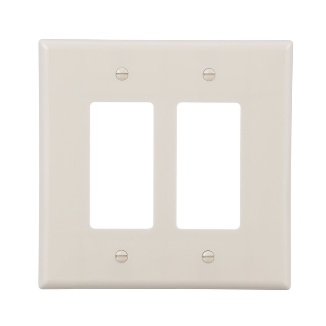 Eaton 2 Gang Jumbo Decorator Wall Plate Light Almond In The Plates Department At Com - What Is A Decora Wall Plate