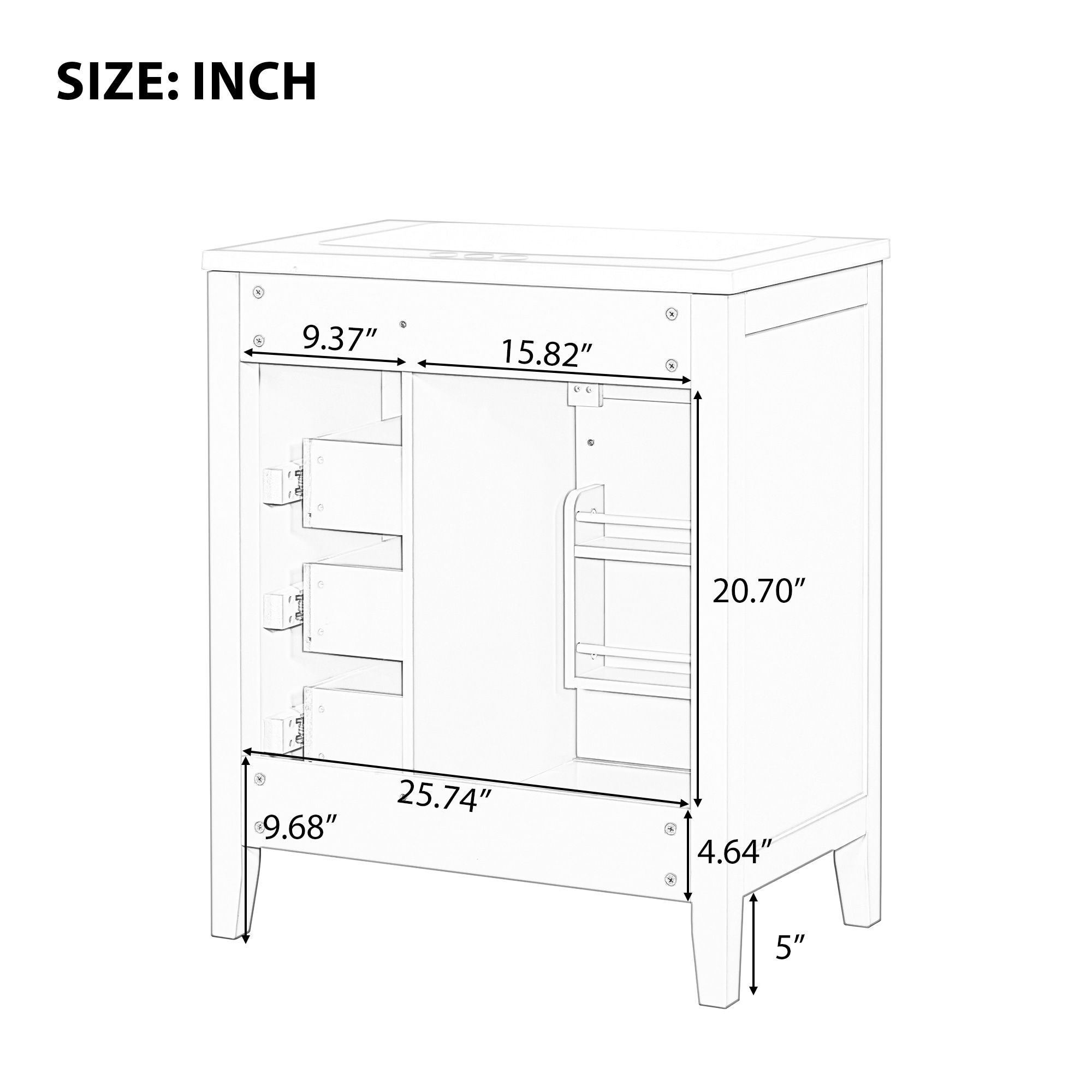WELLFOR NIE-N7VT03G Bath-Vanity-Combo - View #9