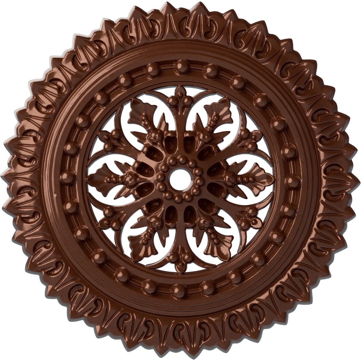Ekena Millwork CM18SKCPS Sellek 18.5-in W x 18.5-in L Painted Copper Penny Polyurethane Whole Ceiling Medallion