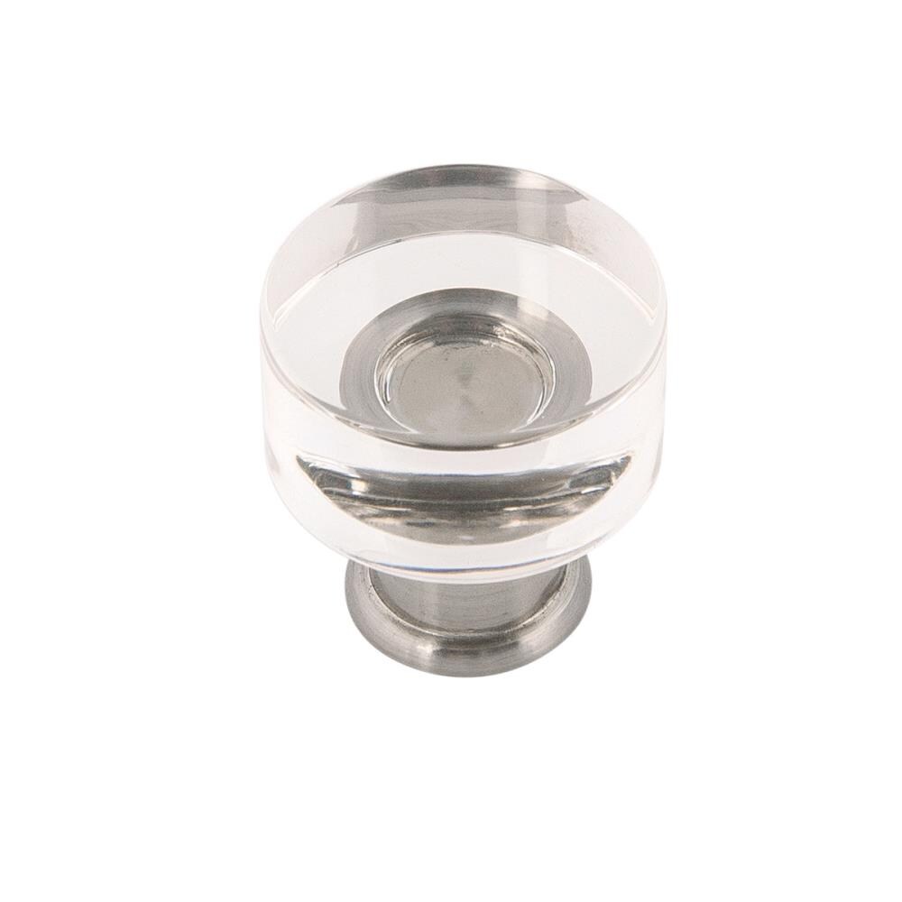 Hickory Hardware P3708-CASN Midway 1-in Crysacrylic with Satin Nickel Round Contemporary Cabinet Knob