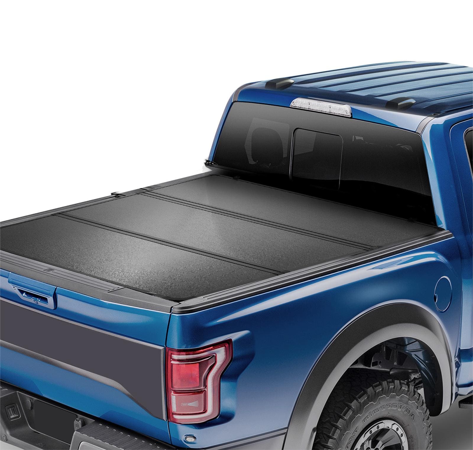 VEVOR ZDSKCHBXGZDSAG4TNV9 Tri-Fold Truck Bed Tonneau Cover, Compatible with 2015-2024 Ford F-150, Lightning, Styleside 5.5ft (65.4-in) Bed, Fit 5.6ft x 5.4ft/5.5ft x 5.4ft (67.1-in x 65.2-in/65.4-in x 65.2-in) Inside Bed, 400lbs, Black
