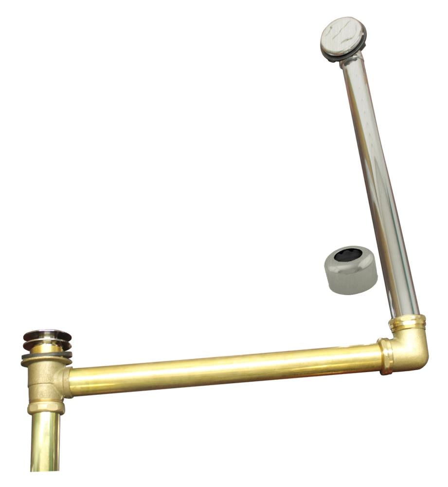 WESTBRASS 7932420HRDC-07 Brass Direct Outlet Semi-exposed Waste and Overflow with Tip-toe Drain, In Satin Nickel