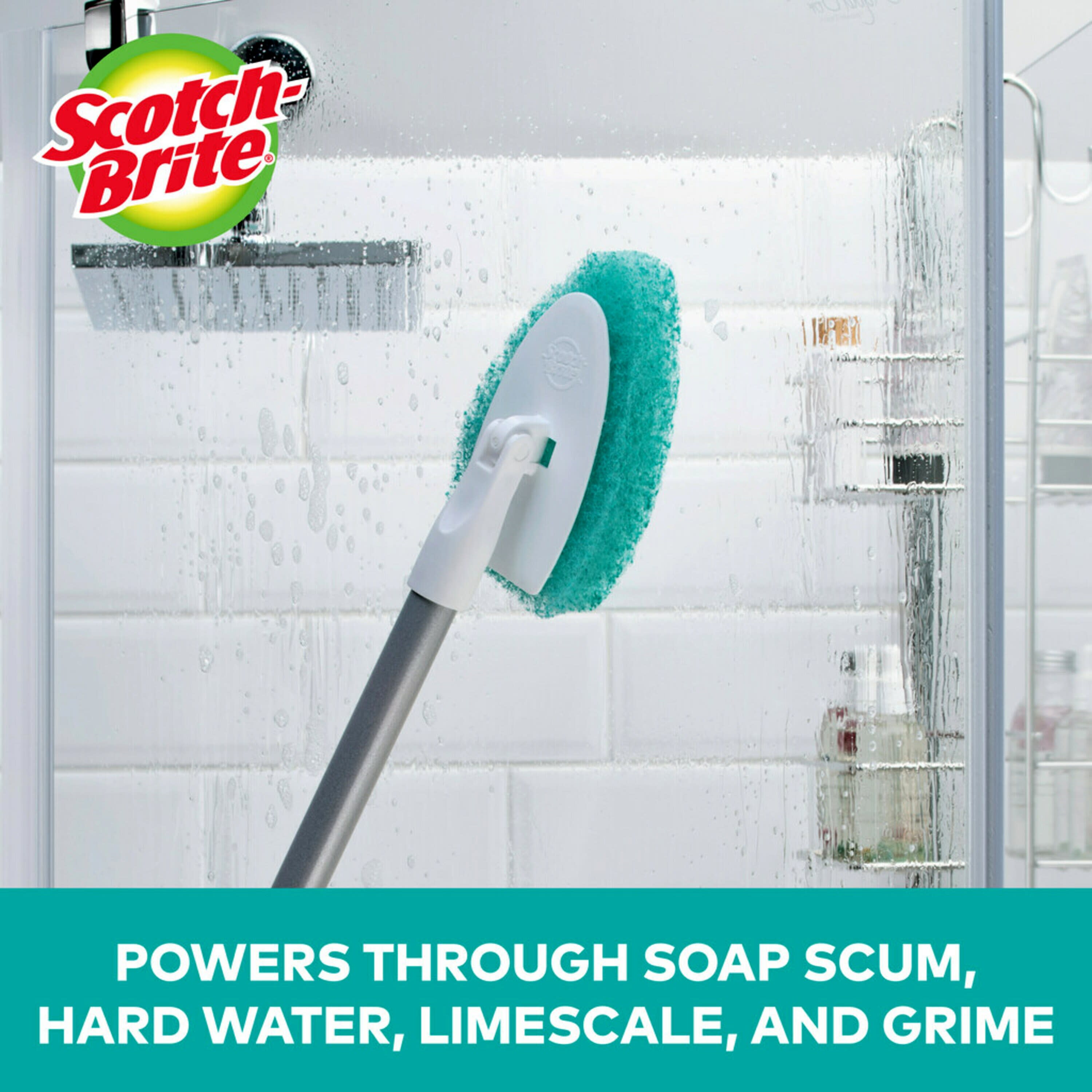 Scotch-Brite Shower Scrubber Poly Fiber Stiff Tile and Grout Brush