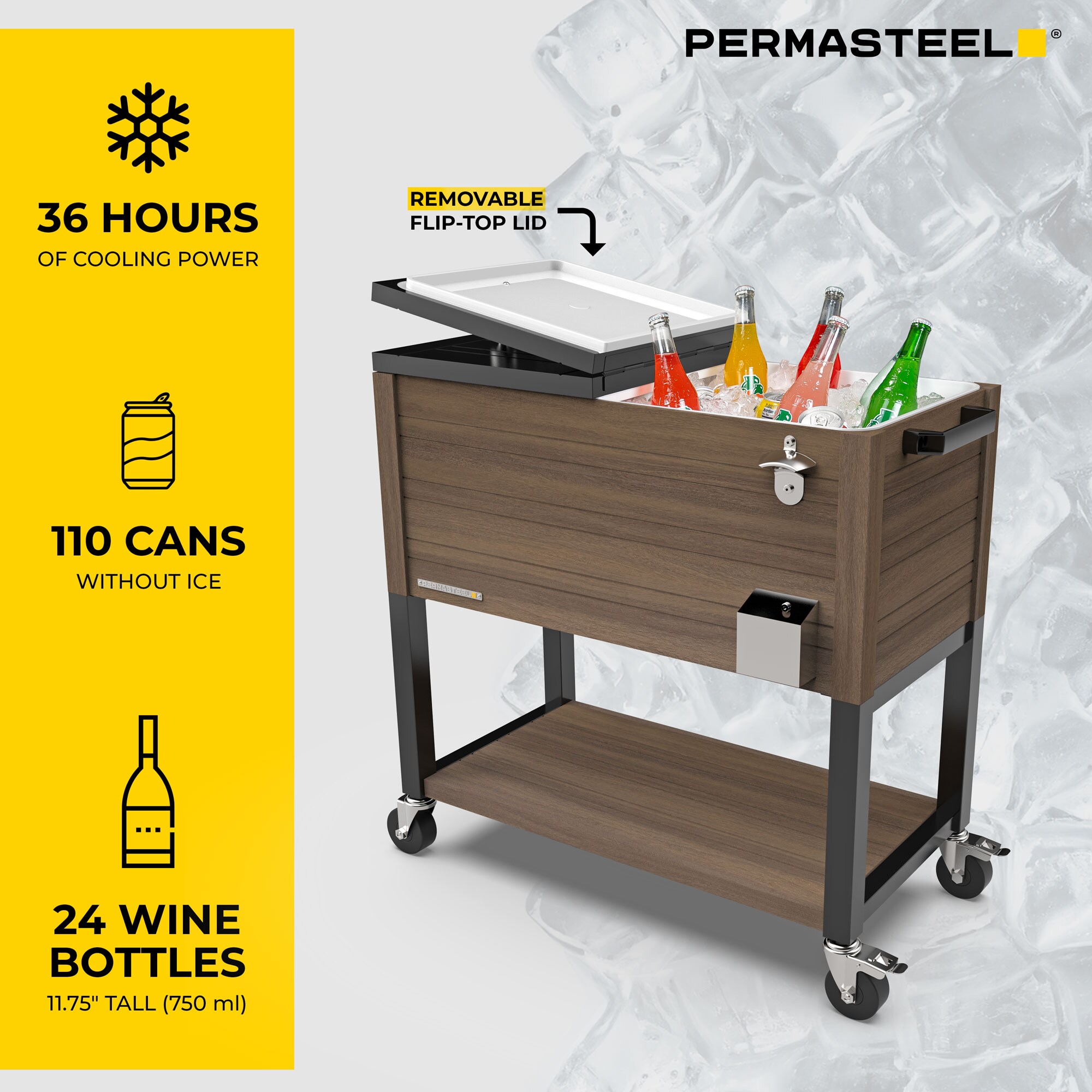 Permasteel PS-205-80QT-BR Beverage-Coolers - View #3