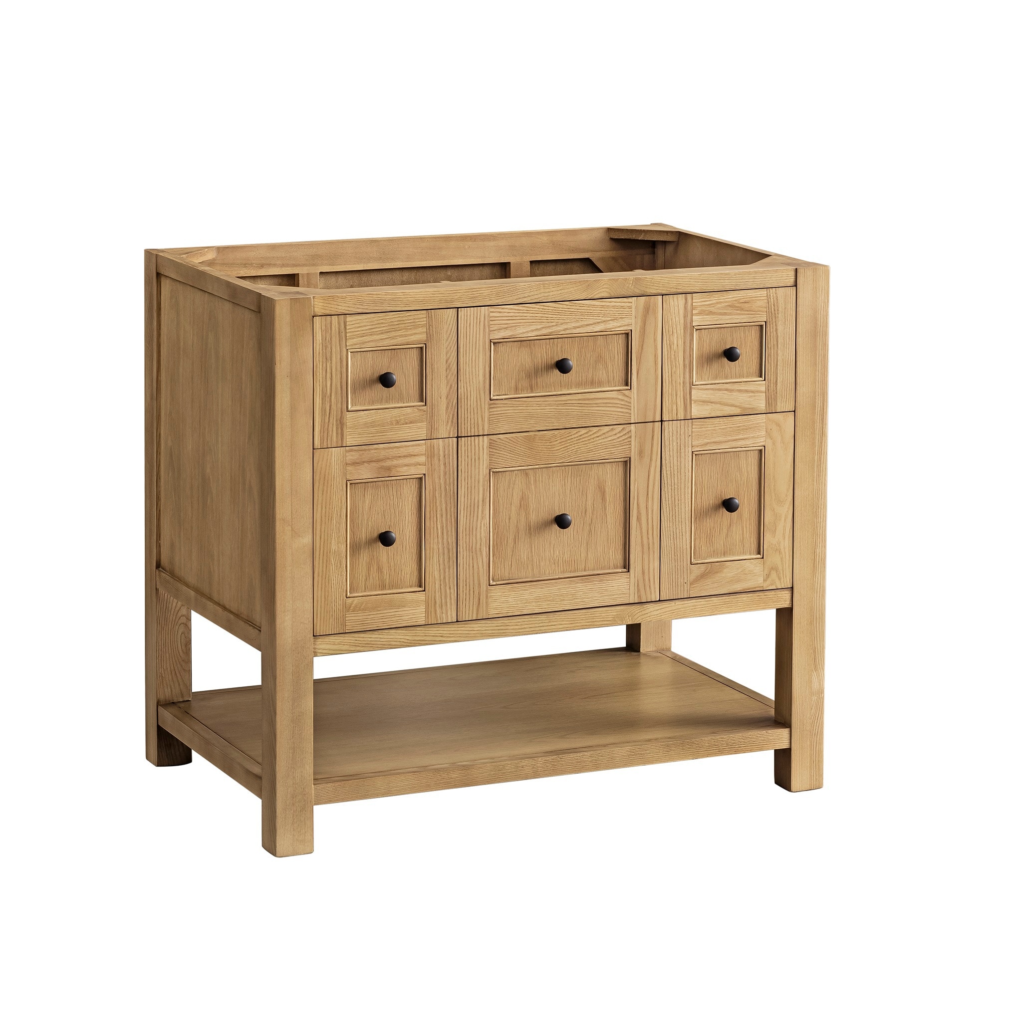 James Martin Vanities 330-V36-LNO Breckenridge 36-in Light Natural Oak Bathroom Vanity Base Cabinet without Top