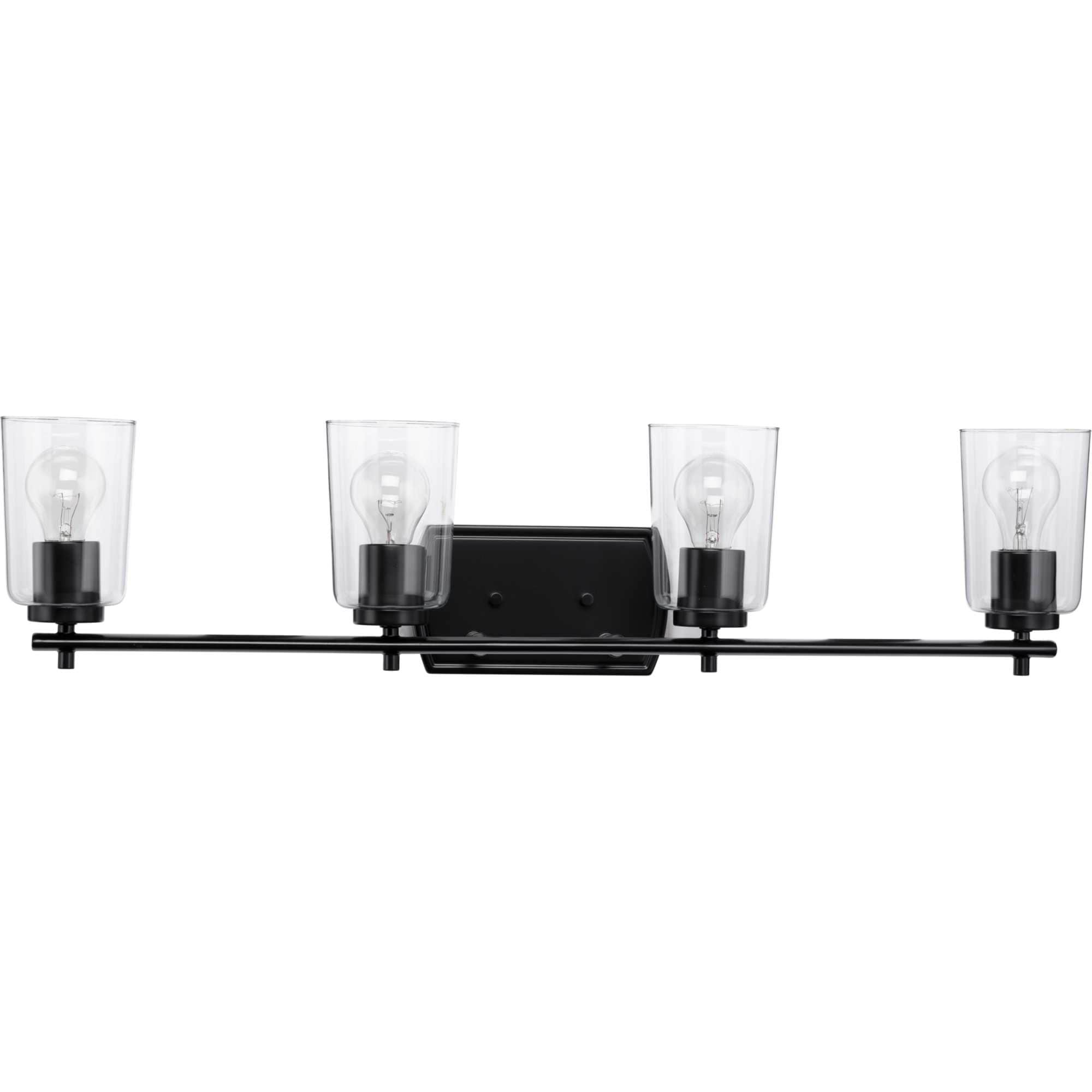 Progress Lighting Adley 32-in 4-Light Matte Black Transitional Vanity ...