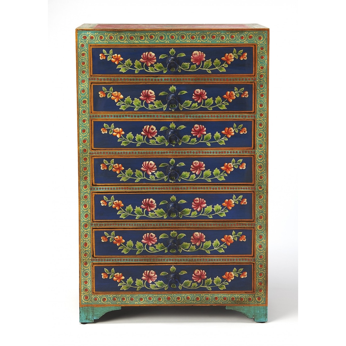 HomeRoots 4000389771 Multi-color 7-Drawer Chest