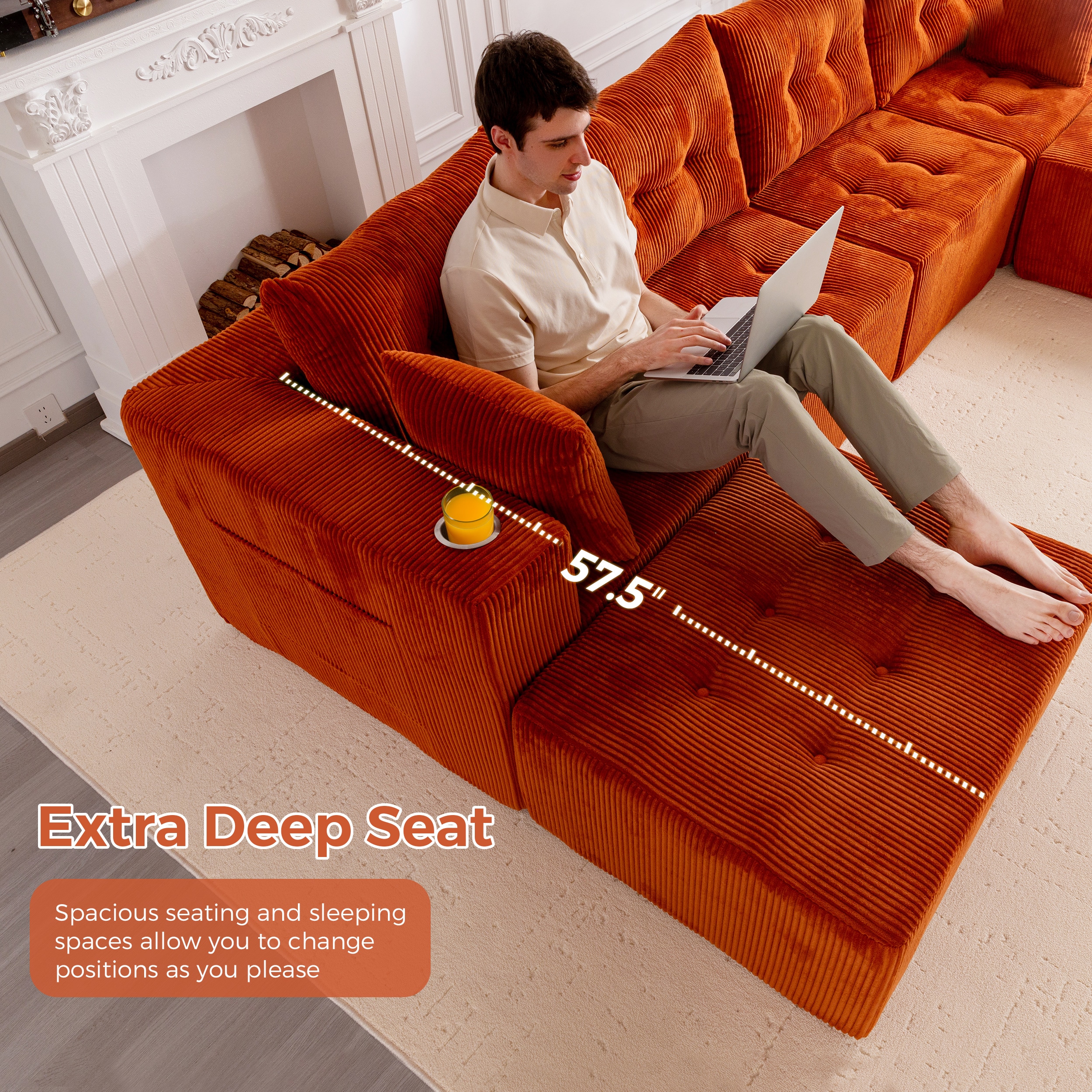 MAXYOYO M-A97-ORANGE-AC2B2D Sofas-Loveseats - View #10