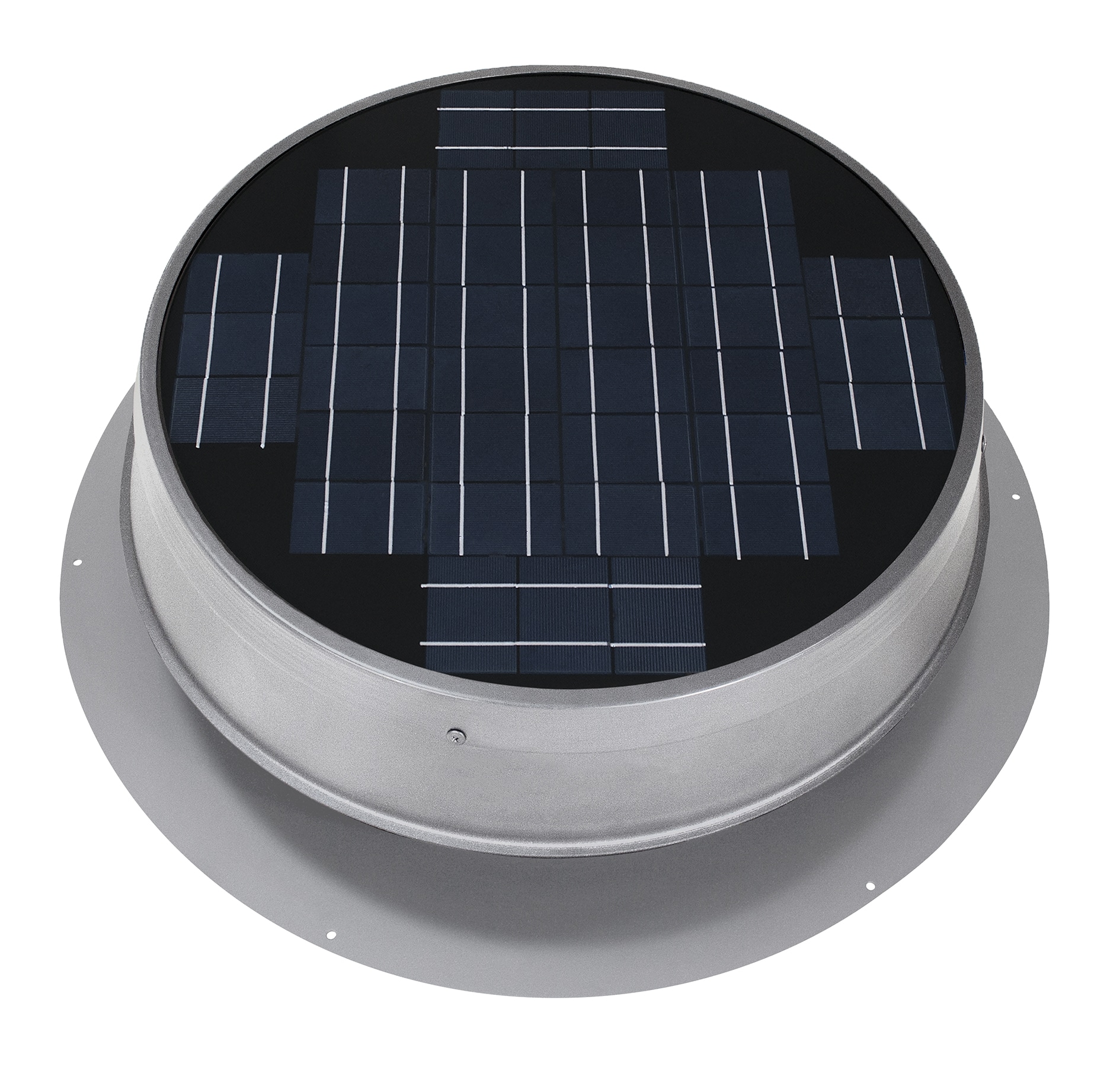 Skyview SAF35GRLP Solar Attic Fans 27.5-Inches x 27-Inches Grey Aluminum Roll Roof Ridge Vent