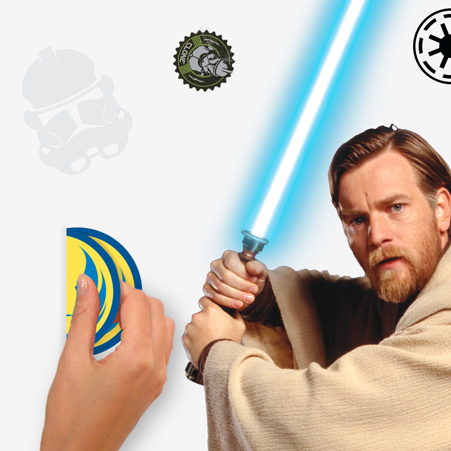 Classic Obi-Wan Kenobi Peel and Stick Giant Wall Decals