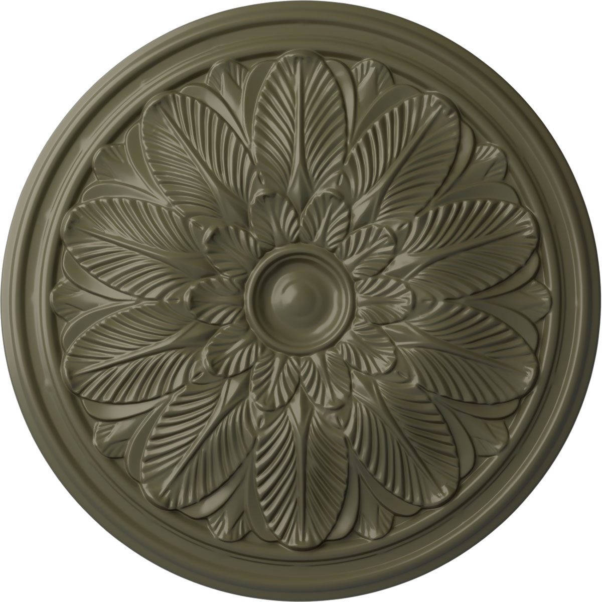 Ekena Millwork CM22BOPTF Bordeaux 22.625-in W x 22.625-in L Painted Turtle Polyurethane Whole Ceiling Medallion