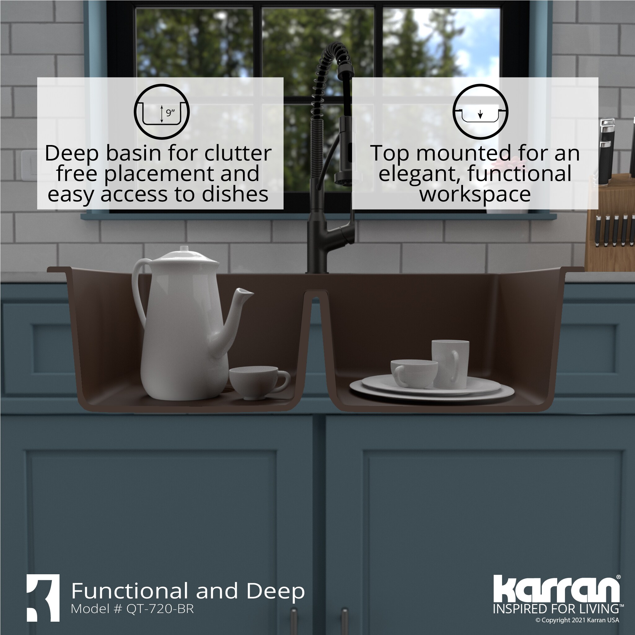 Karran QT-720-BR-PK1 Kitchen-Sinks - View #10