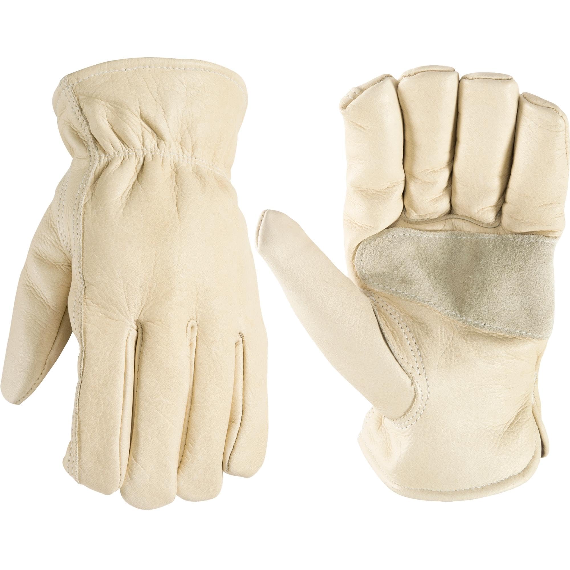 Wells Lamont - Men's Leather Work Gloves Reinforced Palm Small (1130S)