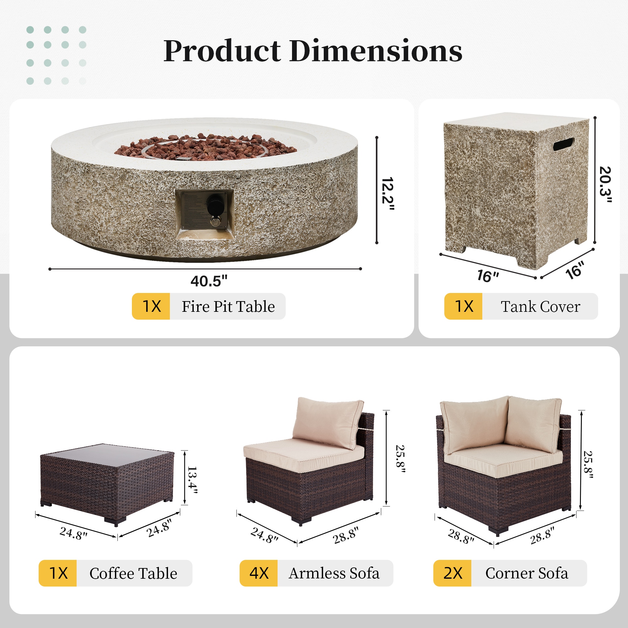 UPHA PL-2CZ-42QBE-Z1-T Patio-Conversation-Sets - View #10